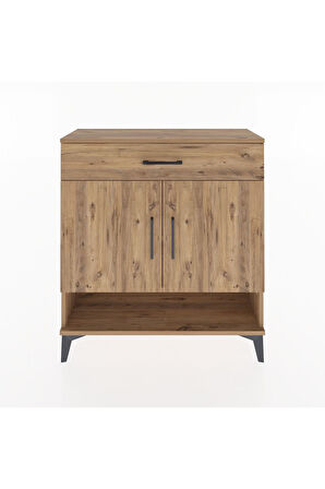 Arges Şifonyer 2 Raflı Tek Çekmeceli 2 Kapaklı 88x30x96 Çam-Çam