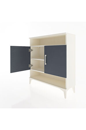 Arges Şifonyer 3 Raflı 2 Kapaklı 88x30x96 Aytaşı-Antrasit