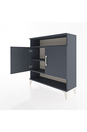 Arges Şifonyer 3 Raflı 2 Kapaklı 88x30x96 Antrasit-Antrasit