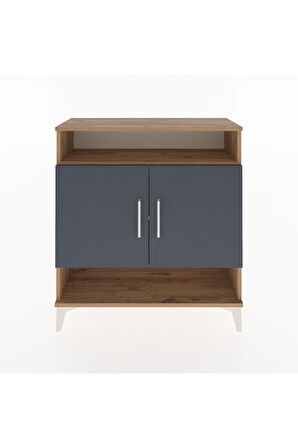 Arges Şifonyer 3 Raflı 2 Kapaklı 88x30x96 Çam-Antrasit