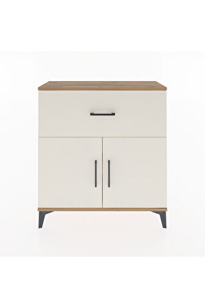 Arges Şifonyer Tek Raflı Tek Çekmeceli 2 Kapaklı 88x30x96 Çam-Aytaşı