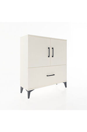 Arges Şifonyer 2 Raflı Tek Çekmeceli 2 Kapaklı 88x30x96 Aytaşı-Aytaşı