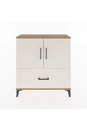 Arges Şifonyer 2 Raflı Tek Çekmeceli 2 Kapaklı 88x30x96 Çam-Aytaşı