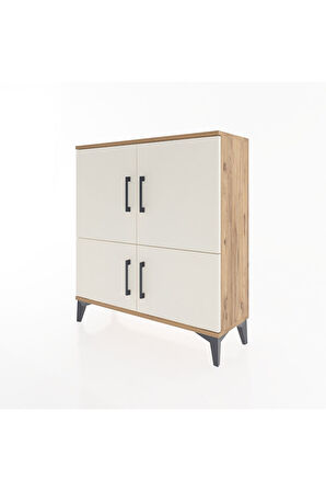 Arges Şifonyer 3 Raflı 4 Kapaklı 88x30x96 Çam-Aytaşı