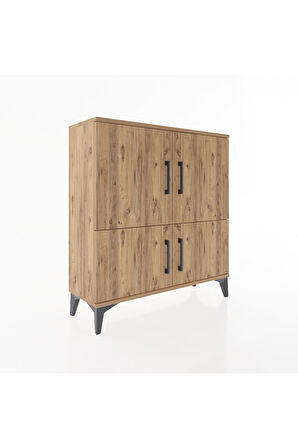 Arges Şifonyer 3 Raflı 4 Kapaklı 88x30x96 Çam-Çam