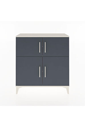 Arges Şifonyer 3 Raflı 4 Kapaklı 88x30x96 Aytaşı-Antrasit