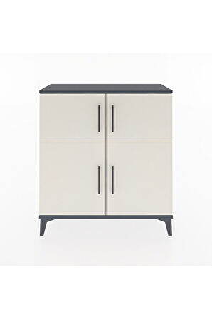 Arges Şifonyer 3 Raflı 4 Kapaklı 88x30x96 Antrasit-Aytaşı