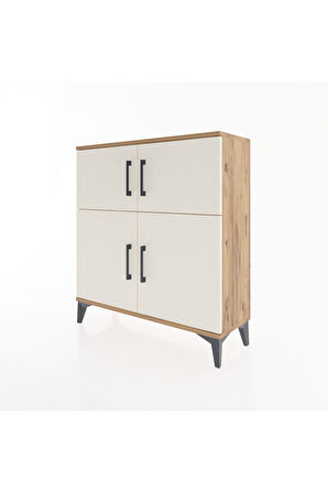 Arges Şifonyer 3 Raflı 4 Kapaklı 88x30x96 Çam-Aytaşı