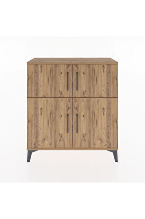 Arges Şifonyer 3 Raflı 4 Kapaklı 88x30x96 Çam-Çam