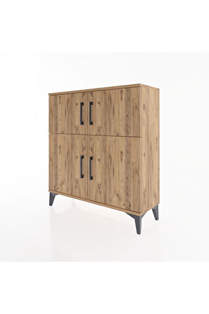 Arges Şifonyer 3 Raflı 4 Kapaklı 88x30x96 Çam-Çam