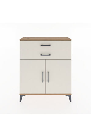 Arges Şifonyer 2 Raflı 2 Çekmeceli 2 Kapaklı 88x30x106 Çam-Aytaşı