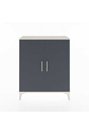 Arges Şifonyer Tek Raflı 2 Kapaklı 88x30x106 Aytaşı-Antrasit