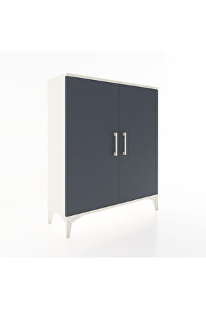 Arges Şifonyer Tek Raflı 2 Kapaklı 88x30x106 Aytaşı-Antrasit