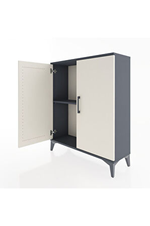 Arges Şifonyer Tek Raflı 2 Kapaklı 88x30x106 Antrasit-Aytaşı