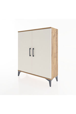 Arges Şifonyer 2 Raflı 2 Kapaklı 88x30x106 Çam-Aytaşı
