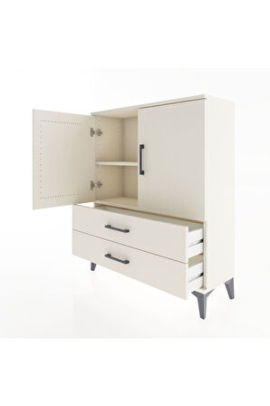 Arges Şifonyer 2 Raflı 2 Çekmeceli 2 Kapaklı 88x30x106 Aytaşı-Aytaşı