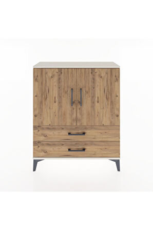 Arges Şifonyer 2 Raflı 2 Çekmeceli 2 Kapaklı 88x30x106 Aytaşı-Çam