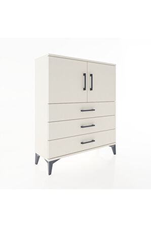 Arges Şifonyer 2 Raflı 3 Çekmeceli 2 Kapaklı 88x30x106 Aytaşı-Aytaşı