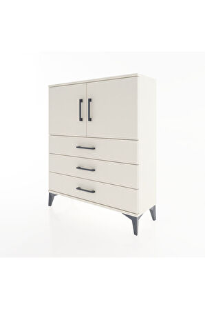 Arges Şifonyer 2 Raflı 3 Çekmeceli 2 Kapaklı 88x30x106 Aytaşı-Aytaşı