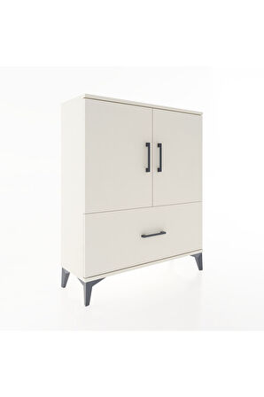 Arges Şifonyer 2 Raflı Tek Çekmeceli 2 Kapaklı 88x30x106 Aytaşı-Aytaşı