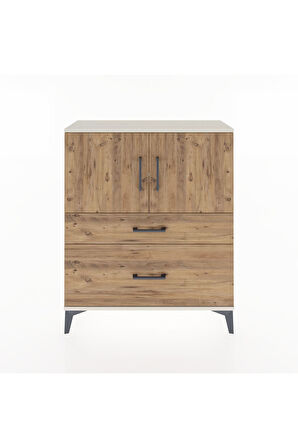 Arges Şifonyer 2 Raflı 2 Çekmeceli 2 Kapaklı 88x30x106 Aytaşı-Çam