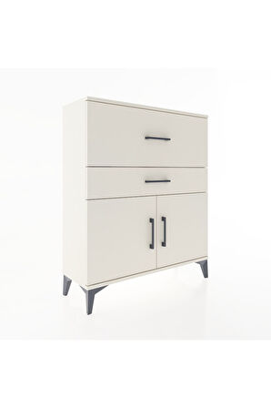 Arges Şifonyer Tek Raflı 2 Çekmeceli 2 Kapaklı 88x30x106 Aytaşı-Aytaşı