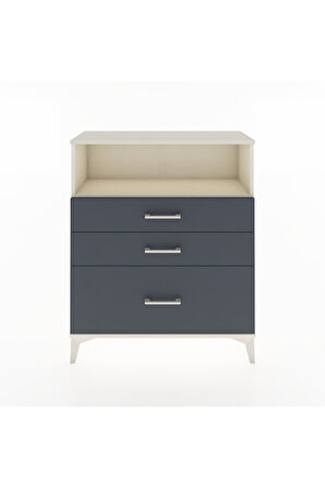 Arges Şifonyer Tek Raflı 3 Çekmeceli 88x30x106 Aytaşı-Antrasit