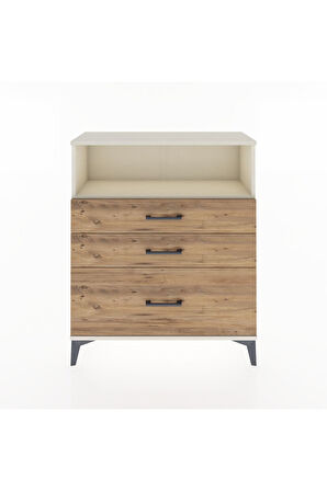 Arges Şifonyer Tek Raflı 3 Çekmeceli 88x30x106 Aytaşı-Çam