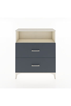 Arges Şifonyer Tek Raflı 2 Çekmeceli 88x30x106 Aytaşı-Antrasit