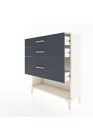 Arges Şifonyer 3 Çekmeceli 88x30x106 Aytaşı-Antrasit