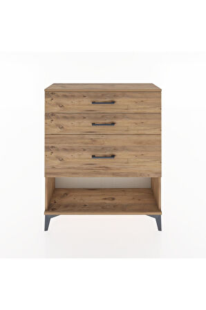 Arges Şifonyer 3 Çekmeceli 88x30x106 Çam-Çam