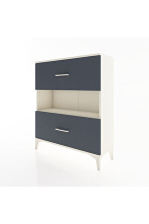 Arges Şifonyer Tek Raflı 2 Çekmeceli 88x30x106 Aytaşı-Antrasit