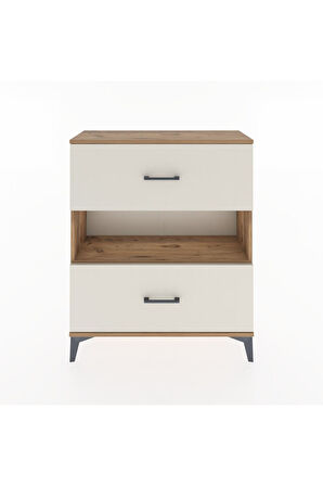 Arges Şifonyer Tek Raflı 2 Çekmeceli 88x30x106 Çam-Aytaşı
