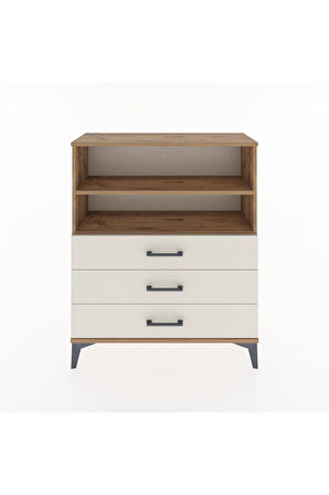 Arges Şifonyer 2 Raflı 3 Çekmeceli 88x30x106 Çam-Aytaşı