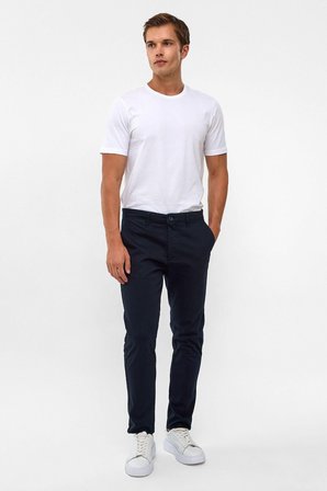 Siyah Slim Fit Armürlü Pantolon