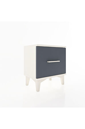 Arges Komodin Tek Çekmeceli 44x30x48 Aytaşı-Antrasit
