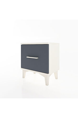 Arges Komodin Tek Çekmeceli 44x30x48 Aytaşı-Antrasit