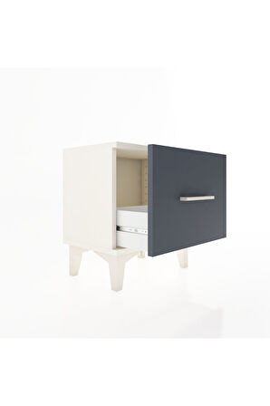Arges Komodin Tek Çekmeceli 44x30x48 Aytaşı-Antrasit