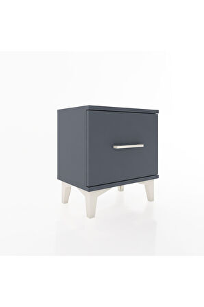Arges Komodin Tek Çekmeceli 44x30x48 Antrasit-Antrasit
