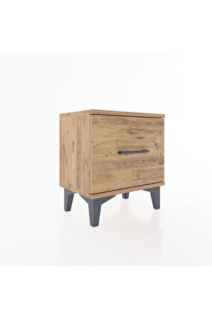 Arges Komodin Tek Çekmeceli 44x30x48 Çam-Çam