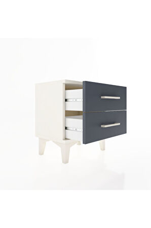 Arges Komodin 2 Çekmeceli 44x30x48 Aytaşı-Antrasit
