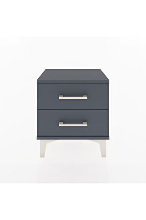 Arges Komodin 2 Çekmeceli 44x30x48 Antrasit-Antrasit