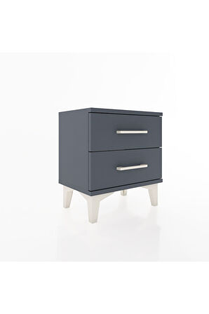 Arges Komodin 2 Çekmeceli 44x30x48 Antrasit-Antrasit