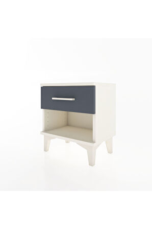 Arges Komodin Tek Çekmeceli 44x30x48 Aytaşı-Antrasit
