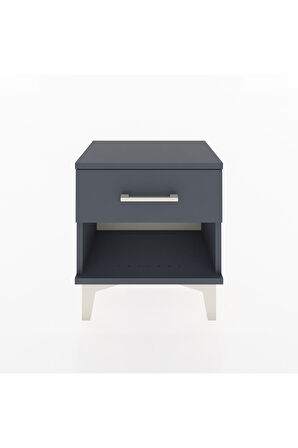 Arges Komodin Tek Çekmeceli 44x30x48 Antrasit-Antrasit