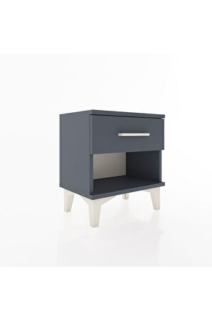 Arges Komodin Tek Çekmeceli 44x30x48 Antrasit-Antrasit