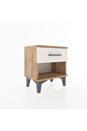 Arges Komodin Tek Çekmeceli 44x30x48 Çam-Aytaşı