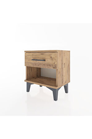 Arges Komodin Tek Çekmeceli 44x30x48 Çam-Çam