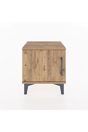 Arges Komodin Tek Raflı Tek Kapaklı 44x30x48 Çam-Çam