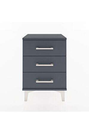 Arges Komodin 3 Çekmeceli 44x30x64 Antrasit-Antrasit